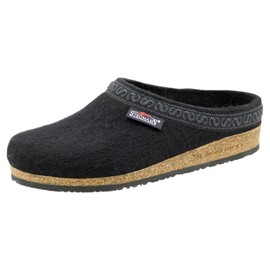 Stegmann Women's Wool Felt Clog with Cork Sole Black, 7 M US