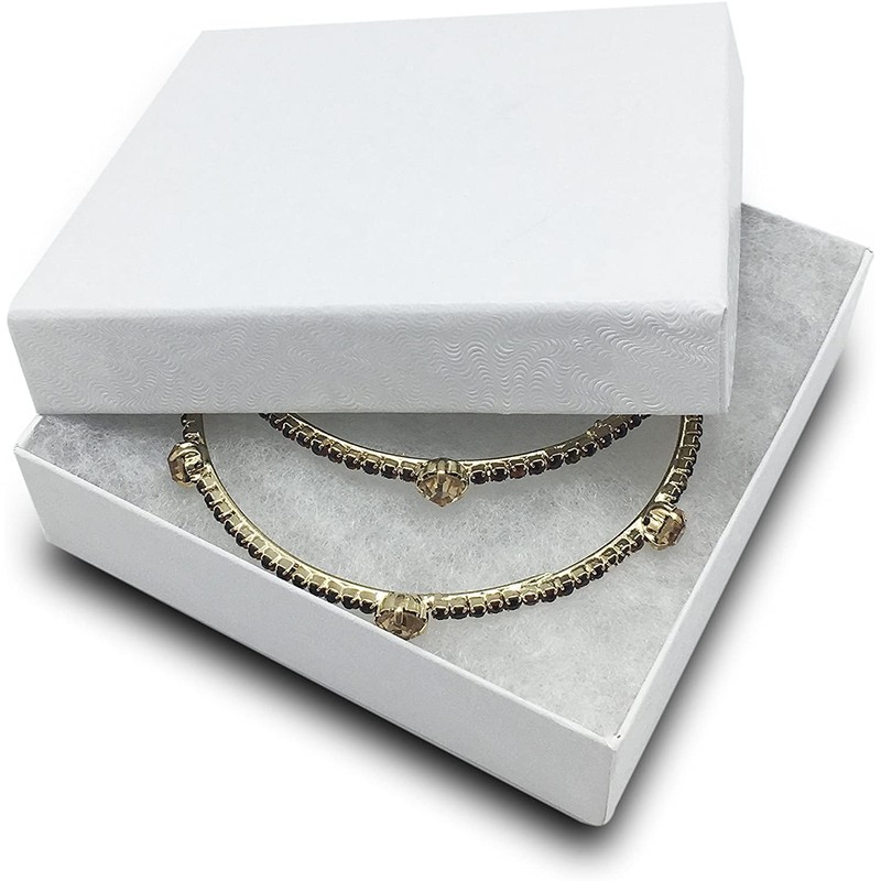 TheDisplayGuys - 25-Pack #99 Cotton Filled Cardboard Paper Jewelry Boxes