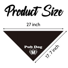 Pub Dog Bandana, Dog Bandana for Small Medium Dogs, Drinking Buddy Dogs Scarf, Pet Scarf Triangle, Funny Beer Lovers, Suitable Drinking Parade Event Party, Black