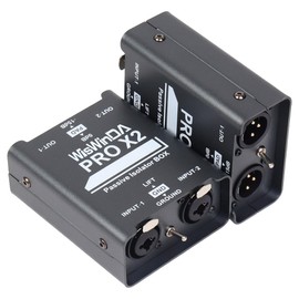 WisWinDa 2Channels XLR/TS/TRS Passive Hum Eliminator Box for Audio Equipments Ground Loop Isolator Noise Filter for Different Audio Systems Using (WDISO-Pro X2)