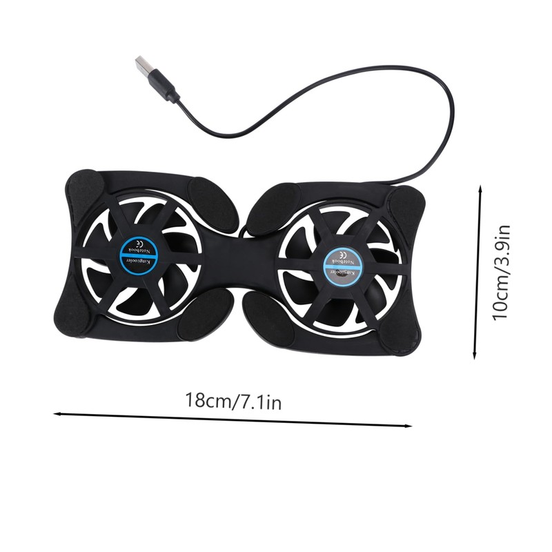 LALAFINA Portable Foldable Laptop Cooling Mat with Dual USB Fans