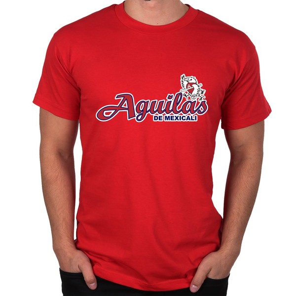 Baseball Aguilas de Mexicali T-Shirt for Men's Color Red (X-Large)