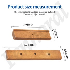 3Pack Cherry Wood Replacement Handle for 22.5" & 18.5" One Touch Grills Compatible with Weber Charcoal Grill Including Mounting Screws