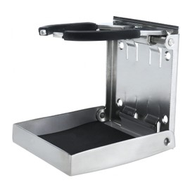 RealPlus Stainless Steel Folding Cup Holder Adjustable Drink Holders for Marine Boat Truck RV Caravan Car, Pack of 2