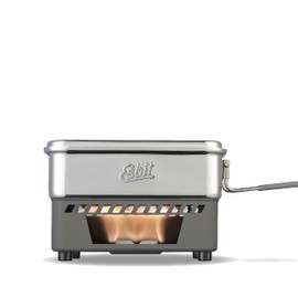 Esbit Dry Fuel Cooking Set - Outdoor Camping Stove 585 ml with Aluminium Pot - Folding Handles - Camping Stove Set