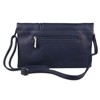 Girly HandBags Zipper Flap Clutch Bag -- Navy