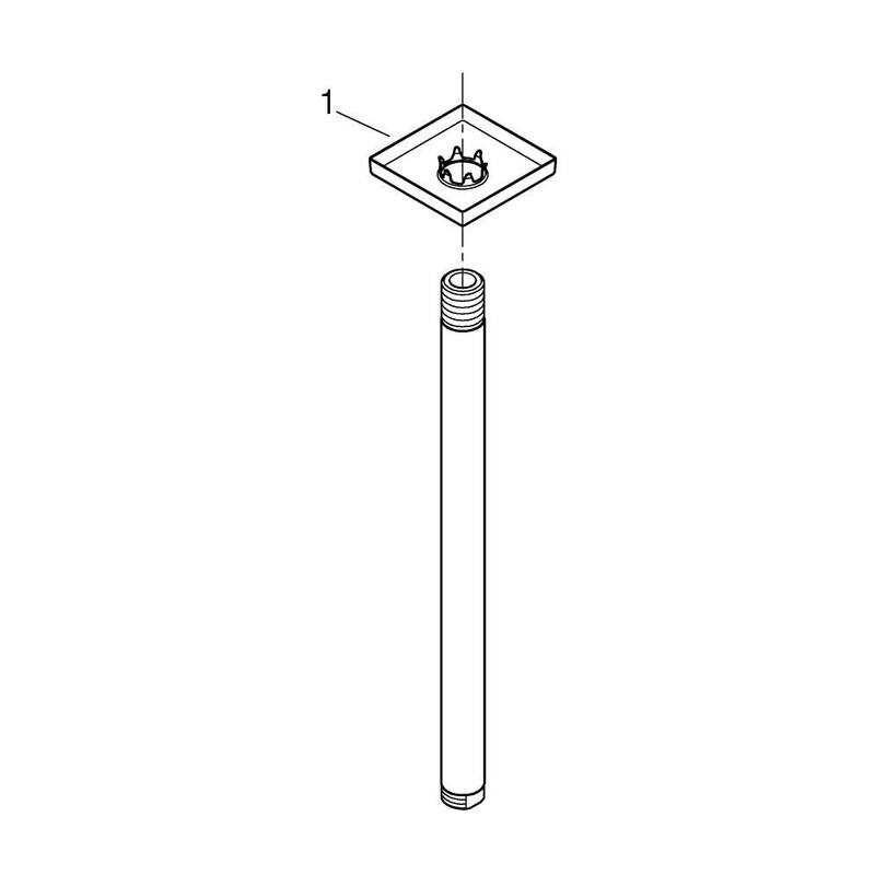 GROHE Rainshower Neutral Shower Ceiling Arm 292 mm Chrome 27484000