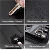 Portable Zippered Key Case,Leather Key Organizer with 24 Hooks Key