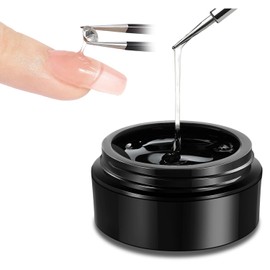 HiLemon Nail Rhinestone Glue Gel, Nail Gem Glue for Nail Art, Clear Adhesive for Small Diamonds Gems Crystals trinkets, Gift for Girls, UV/LED lamp Needed (Strong Adhesive Gel, 5ml)