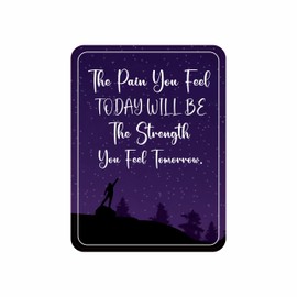 Portrait Round Plus The Pain You Feel Today Will Be The Strength You Feel Tomorrow Wall or Door Sign | Inspiration and Motivation Affirmation Quotes - Small