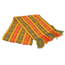 Leos Imports Handmade Mexican Rebozo Shawl: Embroidered, Soft, Lightweight, Elegant – Pashmina shawl Women's Wrap (Canary)