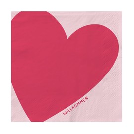 Graphic Workshop Napkins with Saying Large | Pack of 20 | 16.5 x 16.5 cm | Colourful | Welcome