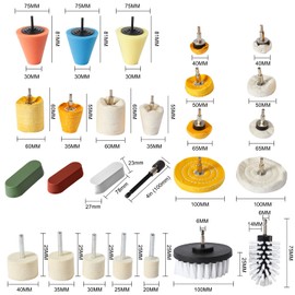 Medoon 26pcs Buffing Wheel Kit for Drill – Different Size and Density Polishing Buffing Wheels – Perfect for Car Detailing, Jewelry, DIY Buffing & Finishing– 1/4" Shank Fits Most Drills