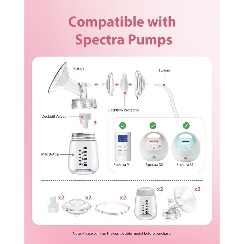 BALIME Breast Pump Parts Compatible with Spectra S1/S2/9 Plus, Not