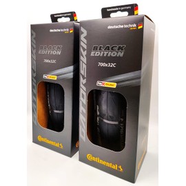 Continental Gatorskin Folding Tire - Black Edition - DuraSkin, PolyX Breaker Tech - 700x32 - Pair (2 Tires)