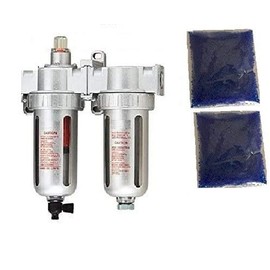 Compressed Air In-Line Filter & Desiccant Dryer Combo, 3/8" Ports, 150 PSI