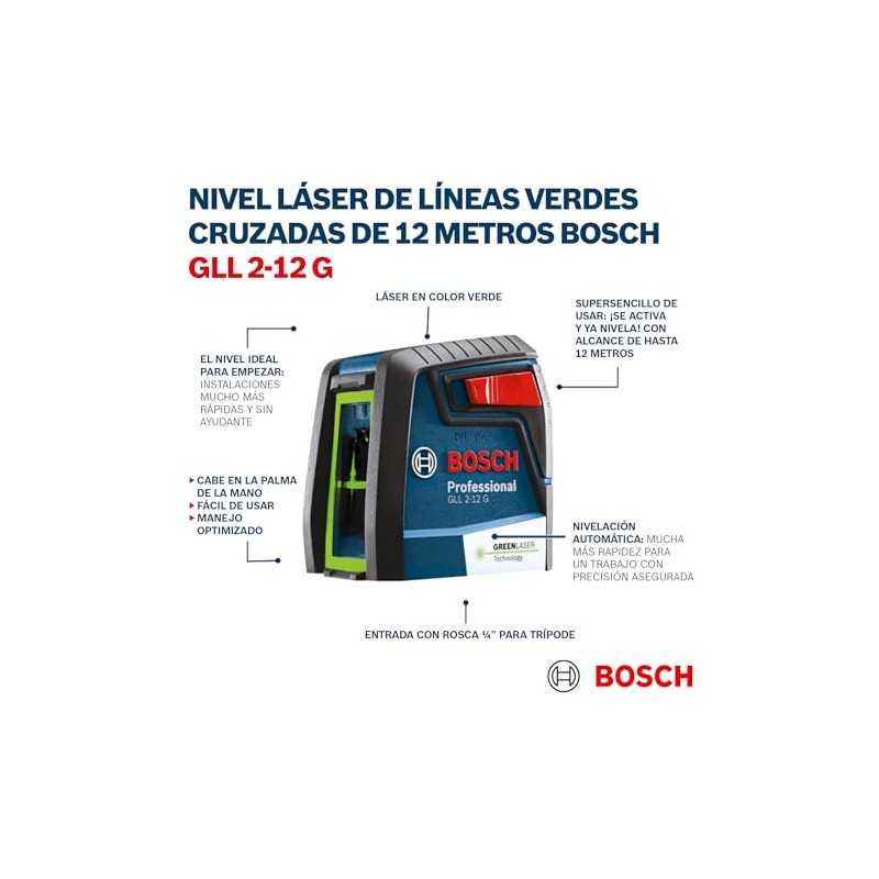 BOSCH Nivel Láser de Líneas Gll 2-12 G