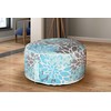 Viola Inflatable Ottoman - Blue Leaf