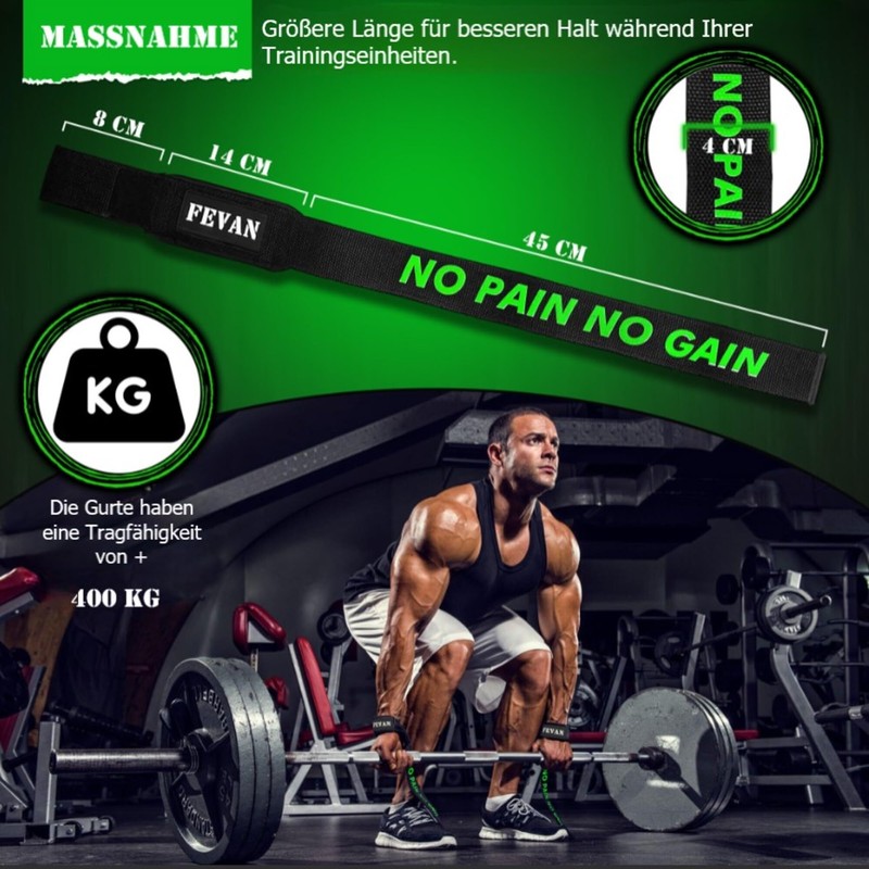 FEVAN Gym Straps, Weightlifting, Powerlifting, Gym, Dead Weight - Lifting