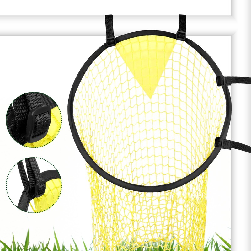 Top Bins Football Goal Target & Training Rebound Net,2 PCS