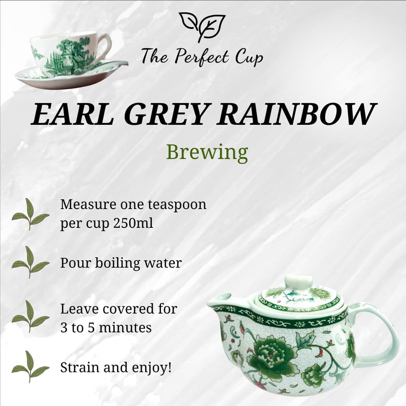 Earl Grey Rainbow Loose Leaf Tea, Bergamot Oil, Resealable Pouch