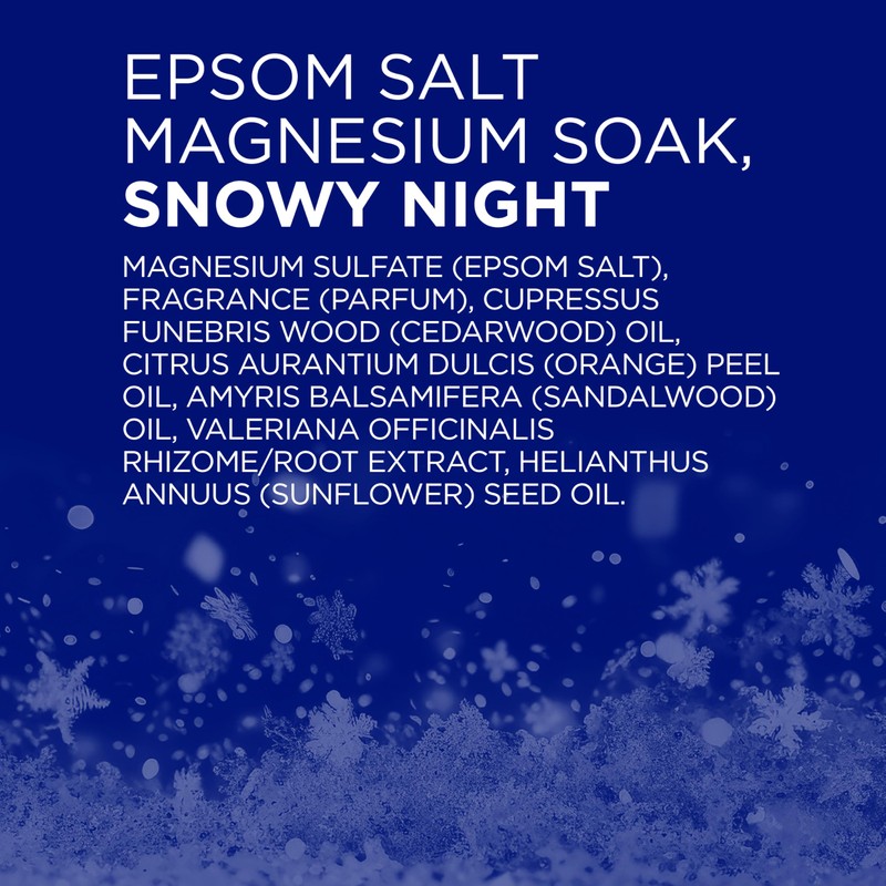 Dr Teal's Epsom Salt Magnesium Soak, Snowy Night, 3 lbs