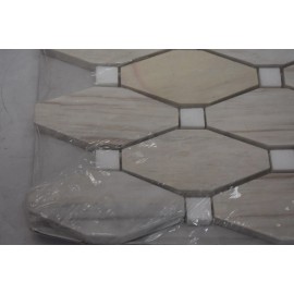 MSI Angora Elongated Octagon 11.81" x 13.4" Polished Marble Floor Wall Tile