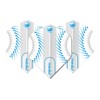 WINMAU Prism Zeta Circles White & Blue Dart Flights -