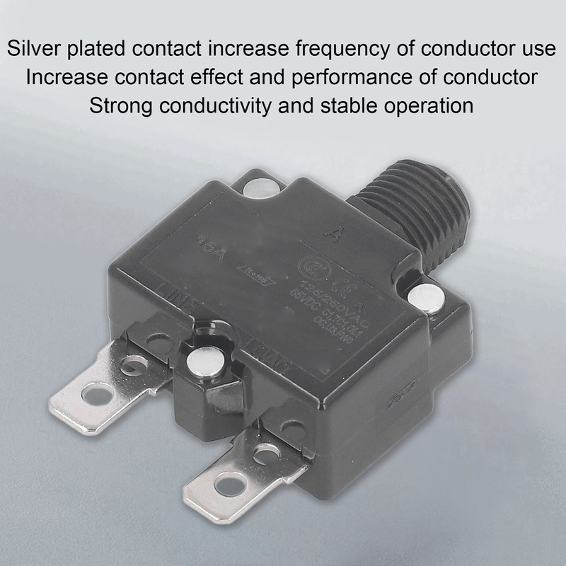 10Pcs Automatic Reset Relay Fuse 15A Thermal Switch Circuit Breaker