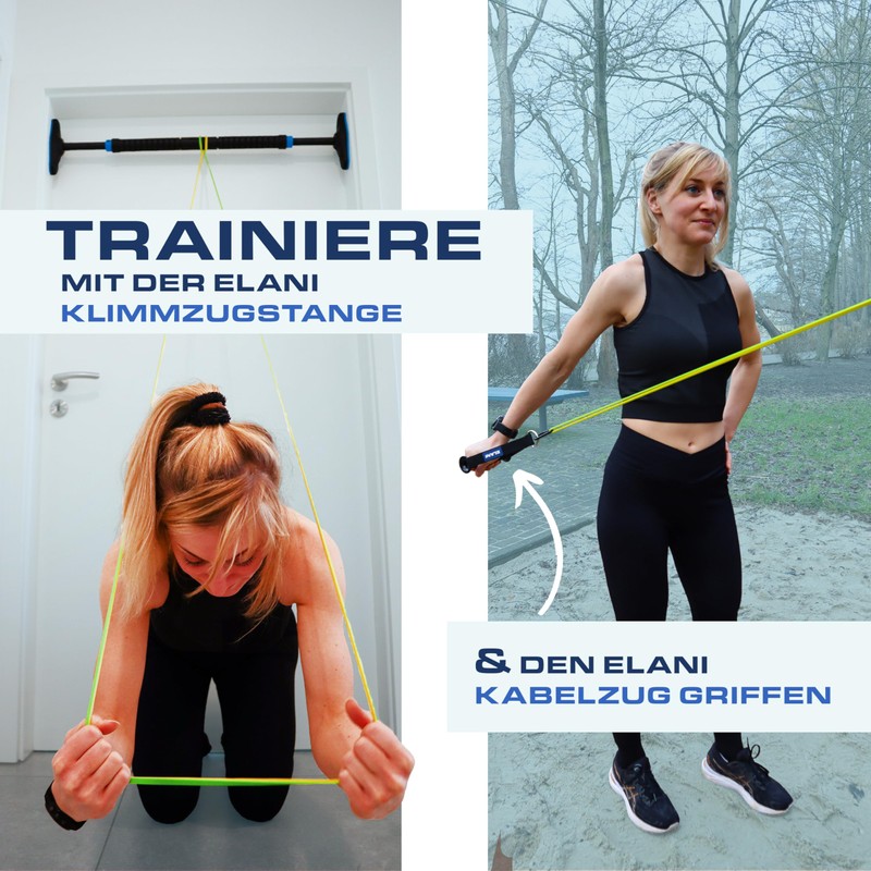 ELANI Resistance Bands Set, 25 kg - 45 kg, Multicoloured
