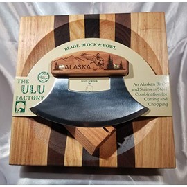 Alaska Ulu Bowl Set Birch Handle Flying Eagle