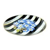 MacKenzie-Childs MacKenzie Childs Thistle & Bee Courtly Stripe 8.25" Forget-Me-Not