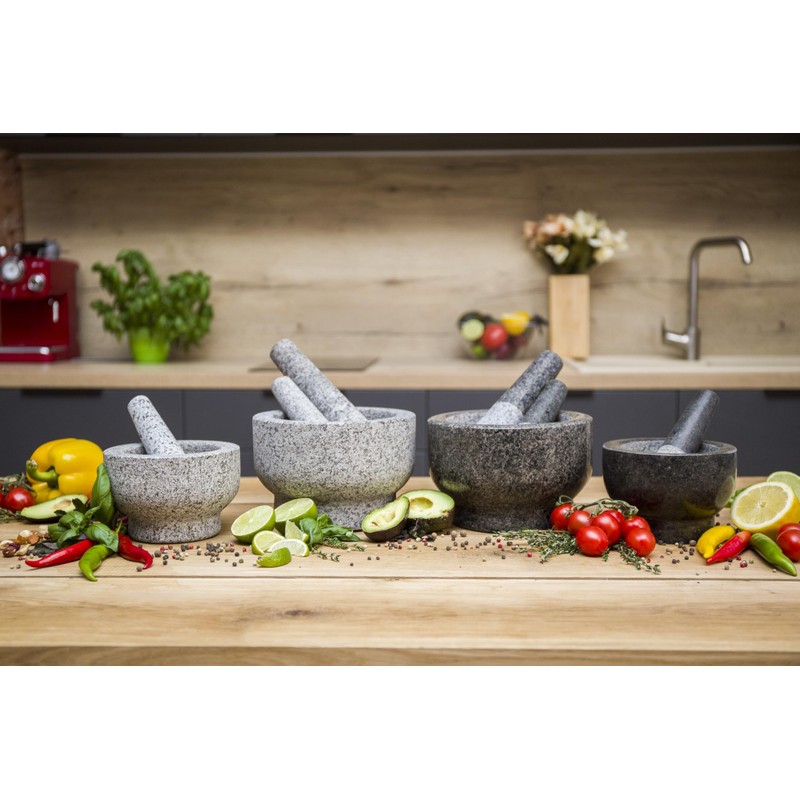 ChefSofi 1.5 Cup-Capacity Mortar and Pestle Set - Unpolished Heavy