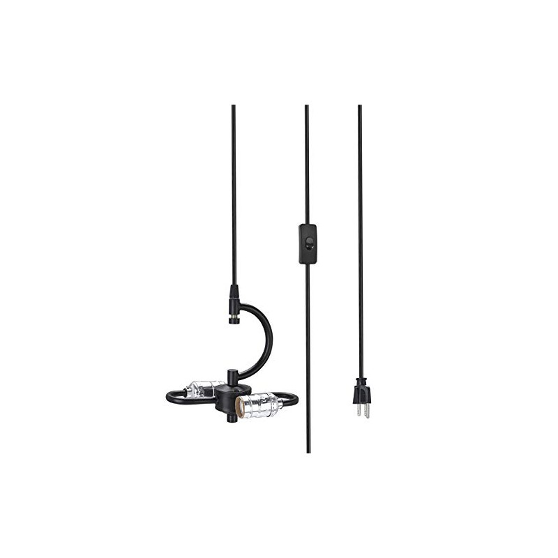 Aspen Creative 21044-1B, One Plug Pendant Conversion Matte Black Swag