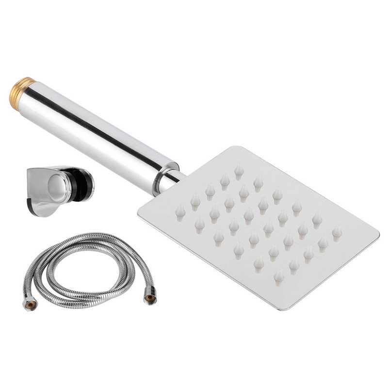 G1/2in Thread Handheld Shower Head High Pressure Square Shower Sprayer