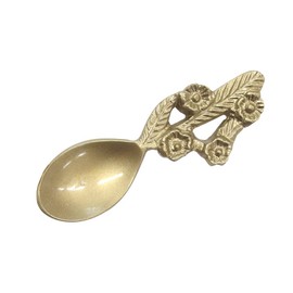 Keystone Brass Cutlery Dessert Spoon, Gold, Tangerine Flower KI055350