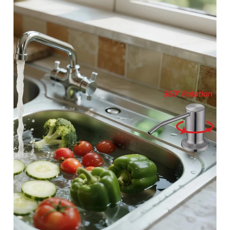 Sink Soap Dispenser Pump with 2 Sponge Holders, Curovtrp Soap