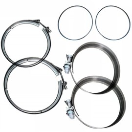 BST BSSP Filter Clamp & Gasket Kit Compatible with Det roit Diesel Engines DD13, DD15 Diesel Particulate Filter DPF, Replace # A680950202, A6809950302, A0004902241