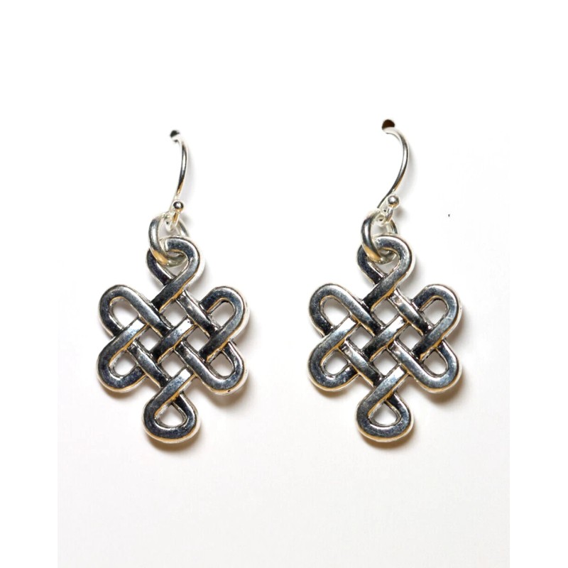 Handmade Celtic Knot Charm earrings Celts Irish 925 sterling silver