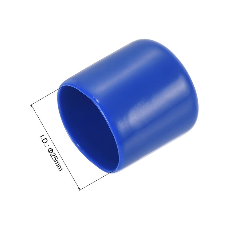 sourcing map 5pcs Rubber End Caps 25mm ID Vinyl Round