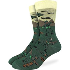 Good Luck Sock Men's Soldiers in Battle Socks, Adult, Shoe Size 7-12