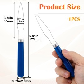 STSTR Easy Button Hook, Steel Button Helper Tool for Elderly, Wide Plastic Handle Buttons Fastener Device Assist Dressing Aid Tool for Seniors One Hand - 1 Pack, Blue