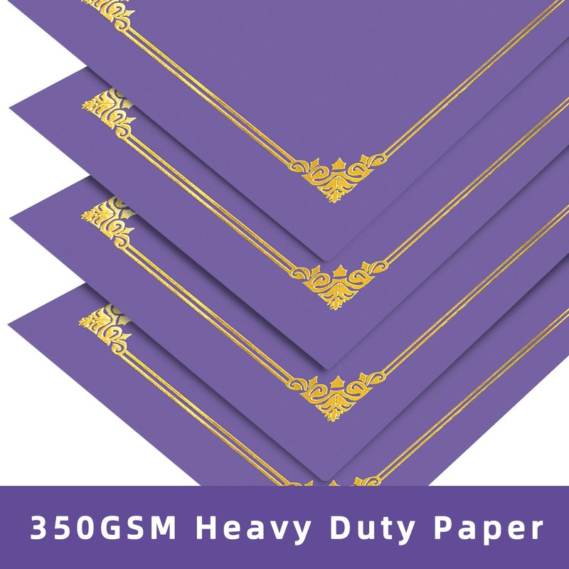 HAUTOCO 50 Packs Certificate Holders, Purple Diploma Holders, Document Award