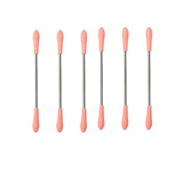 6 Pieces Pink Facial Hair Remover Spring Eyebrow Face Epilator Coil Portable for Women Chin Cheek Mustache Upper Lip