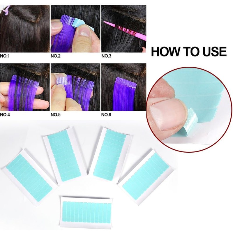 Cinta de ExtensióN de Cabello de Doble cara para Reemplazo