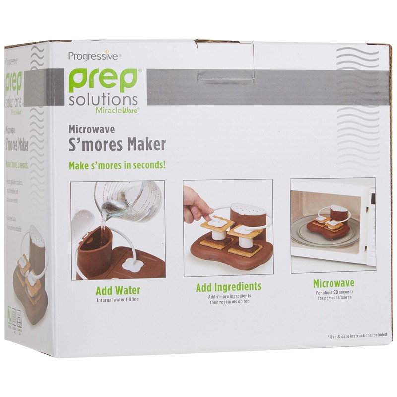 PrepSolutions Microwave S'mores Maker, Brown/White – Easy S'mores in Minutes,