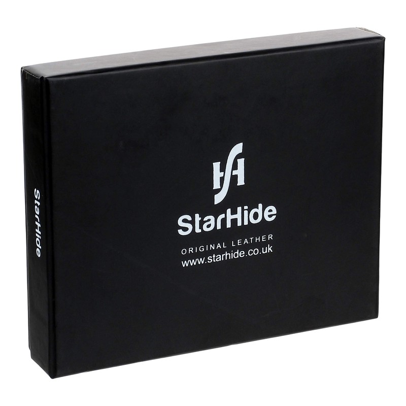STARHIDE Ladies RFID Blocking Compact Genuine Leather Small Wallet with