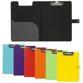 Merangue AA Polyfoam Padfolio with Bulldog Clip, Snap Button Closure, Lightweight and Durable, Ideal for Office, School, and Business Use, Color May Vary