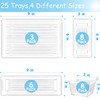 DCA 25 PCS Clear Plastic Drawer Organizer Tray, Bathroom Organizers