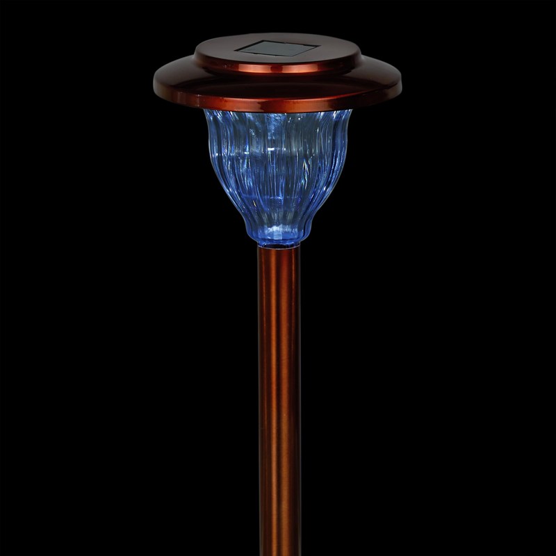 Alpine Corporation LBM174SLR-4 Solar Copper Stainless Steel Pathway LED Lights,